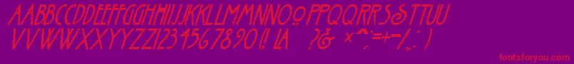 fuente NouveauItalic – Fuentes Rojas Sobre Fondo Morado