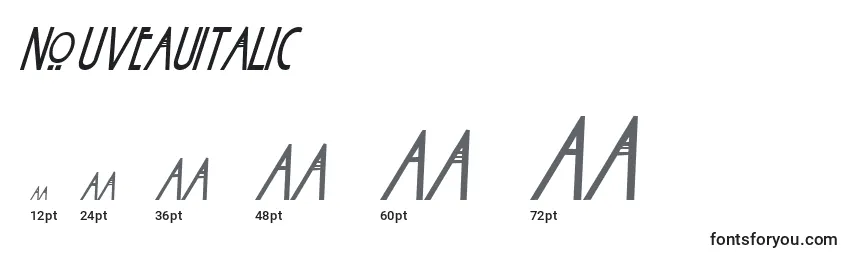 Размеры шрифта NouveauItalic