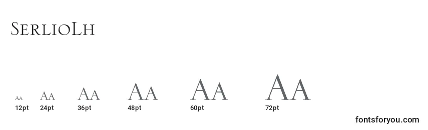 SerlioLh Font Sizes