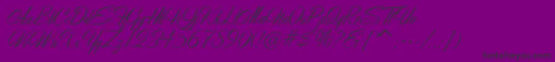 Police MartinaScriptc – polices noires sur fond violet