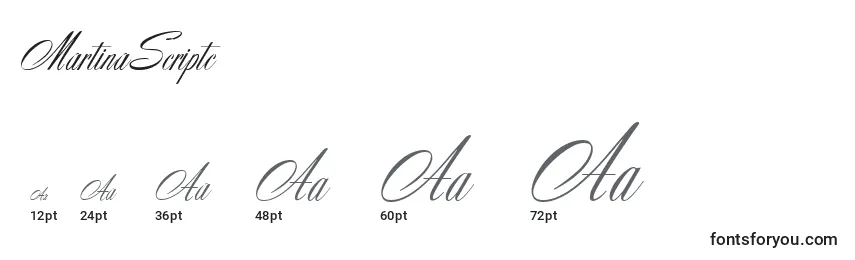 MartinaScriptc Font Sizes