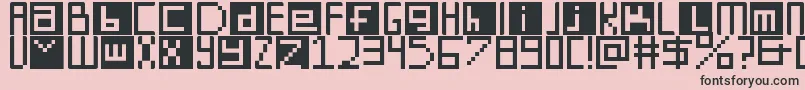 DigitSquare Font – Black Fonts on Pink Background