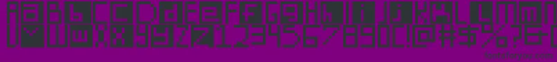 DigitSquare Font – Black Fonts on Purple Background