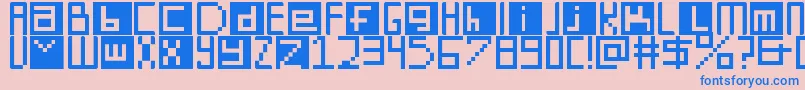 DigitSquare Font – Blue Fonts on Pink Background