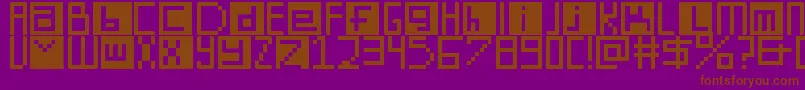 DigitSquare Font – Brown Fonts on Purple Background