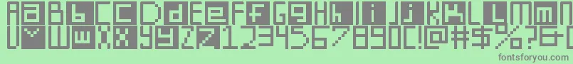 DigitSquare Font – Gray Fonts on Green Background