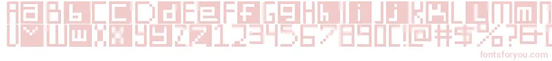 DigitSquare Font – Pink Fonts on White Background