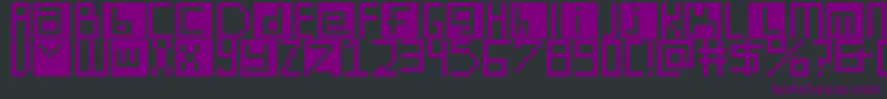 DigitSquare Font – Purple Fonts on Black Background