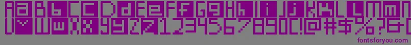 DigitSquare Font – Purple Fonts on Gray Background