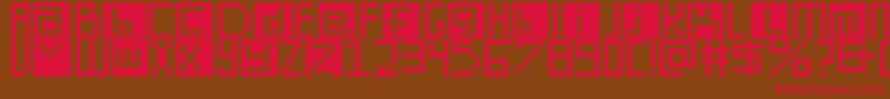 DigitSquare Font – Red Fonts on Brown Background
