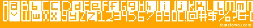 DigitSquare Font – White Fonts on Orange Background