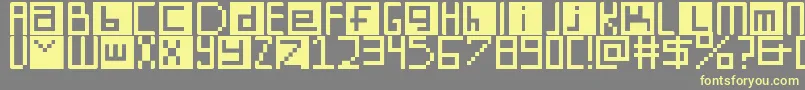 DigitSquare Font – Yellow Fonts on Gray Background