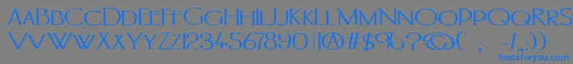 PortlandromanBold Font – Blue Fonts on Gray Background