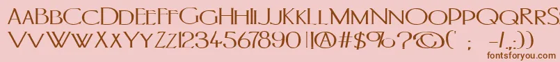 PortlandromanBold Font – Brown Fonts on Pink Background