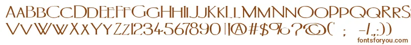 Czcionka PortlandromanBold – brązowe czcionki na białym tle