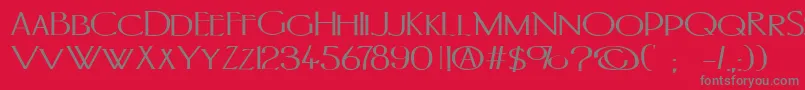 PortlandromanBold Font – Gray Fonts on Red Background