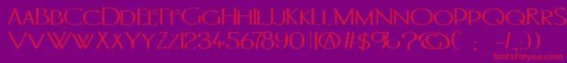 Czcionka PortlandromanBold – czerwone czcionki na fioletowym tle