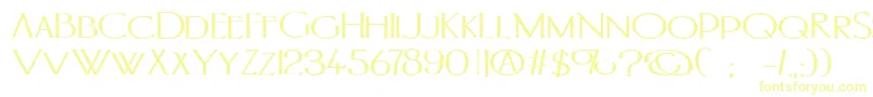 PortlandromanBold-Schriftart – Gelbe Schriften