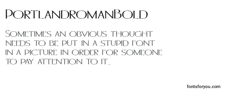 PortlandromanBold Font