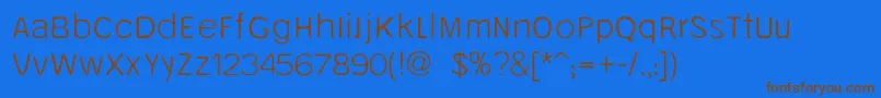 Unruly.Light Font – Brown Fonts on Blue Background