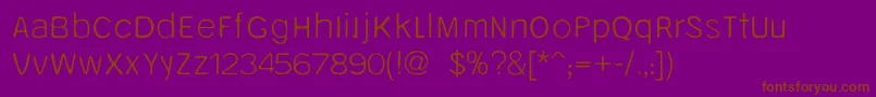 Шрифт Unruly.Light – коричневые шрифты на фиолетовом фоне