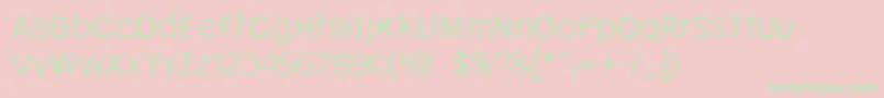フォントUnruly.Light – ピンクの背景に緑の文字