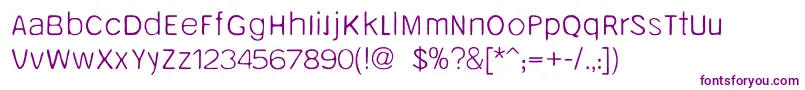 Unruly.Light-fontti – violetit fontit valkoisella taustalla