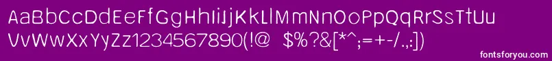Unruly.Light Font – White Fonts on Purple Background