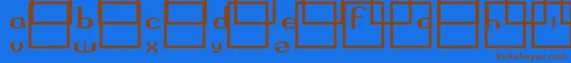 Questor Font – Brown Fonts on Blue Background