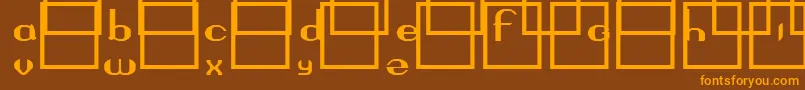 Questor Font – Orange Fonts on Brown Background