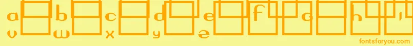 Questor Font – Orange Fonts on Yellow Background