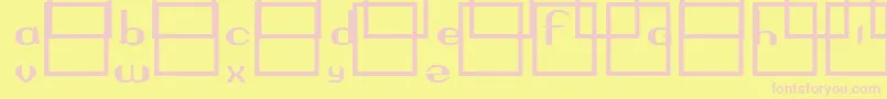 Questor Font – Pink Fonts on Yellow Background