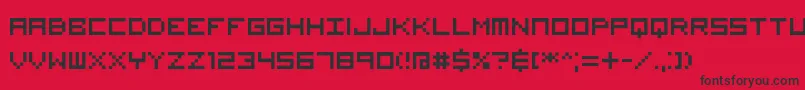 Шрифт Visitor1 – чёрные шрифты на красном фоне