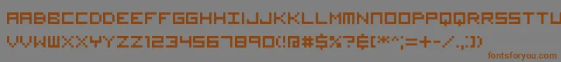 Шрифт Visitor1 – коричневые шрифты на сером фоне