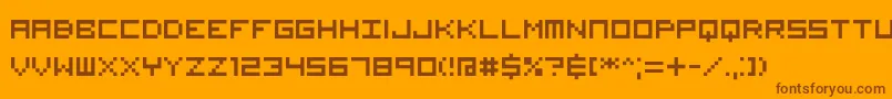 Шрифт Visitor1 – коричневые шрифты на оранжевом фоне