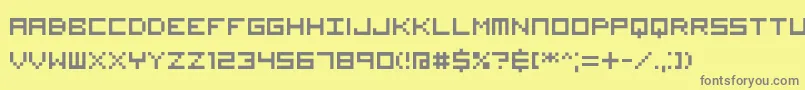 Visitor1 Font – Gray Fonts on Yellow Background