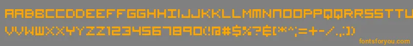 Visitor1 Font – Orange Fonts on Gray Background