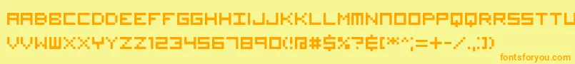 Visitor1 Font – Orange Fonts on Yellow Background