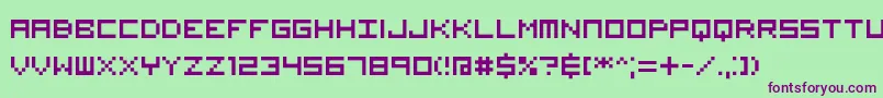 Visitor1 Font – Purple Fonts on Green Background