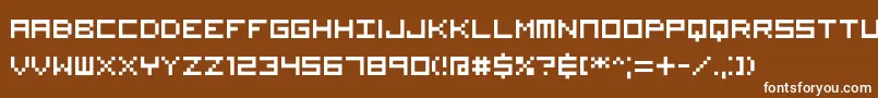 Шрифт Visitor1 – белые шрифты на коричневом фоне