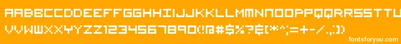 Visitor1 Font – White Fonts on Orange Background