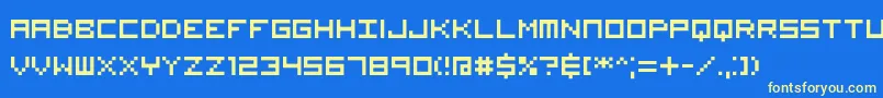 Visitor1 Font – Yellow Fonts on Blue Background