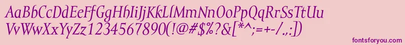 MramortextItalic Font – Purple Fonts on Pink Background