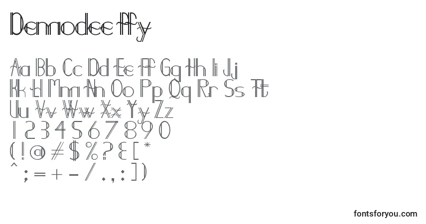 Шрифт Demodee ffy – алфавит, цифры, специальные символы
