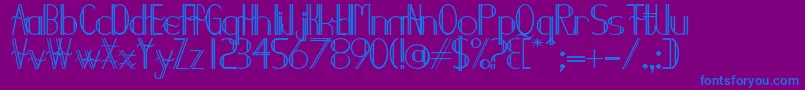 Demodee ffy Font – Blue Fonts on Purple Background