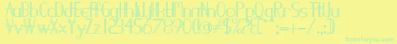More about Demodee ffy Font Demodee ffy Font – Green Fonts on Yellow Background
