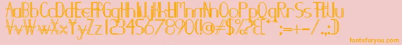 Demodee ffy Font – Orange Fonts on Pink Background