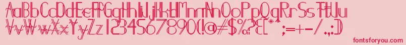 Demodee ffy Font – Red Fonts on Pink Background