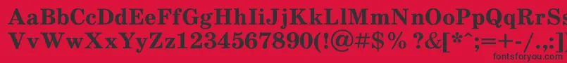 Schoolb0 Font – Black Fonts on Red Background