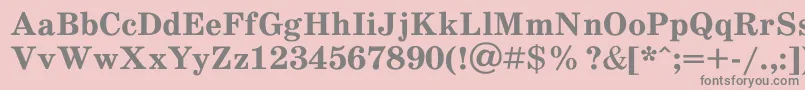 Schoolb0 Font – Gray Fonts on Pink Background